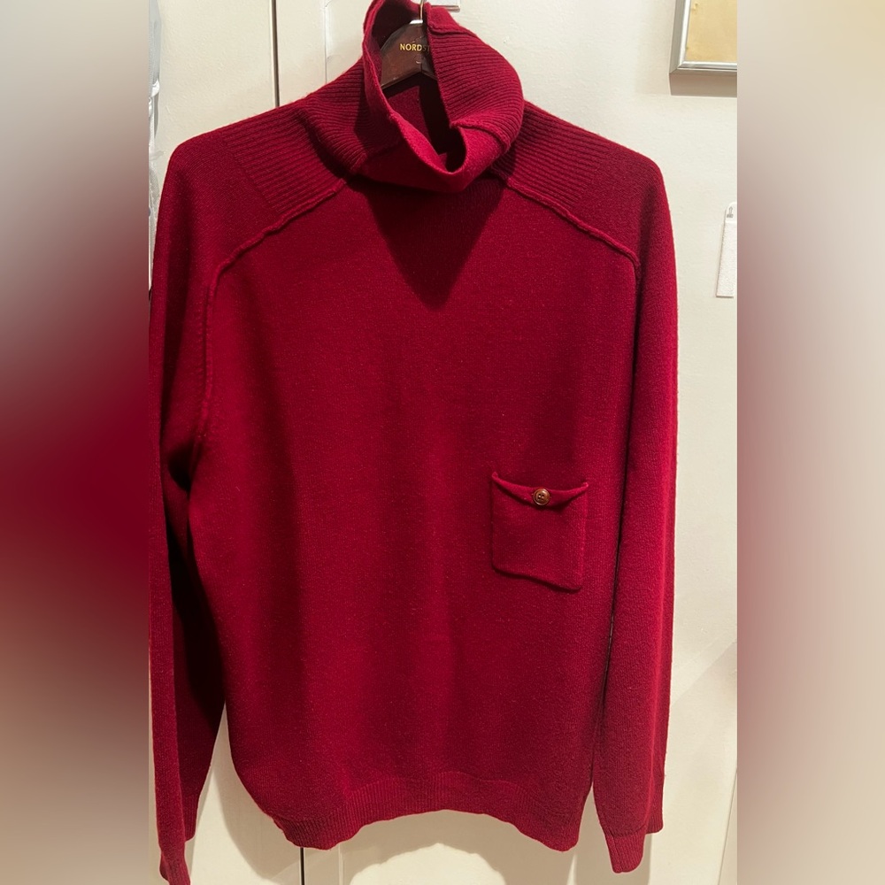 Folk Merlot Wool Roll Neck Sweater.  Size: XXL. Oversized/Relaxed Fit. VGC.